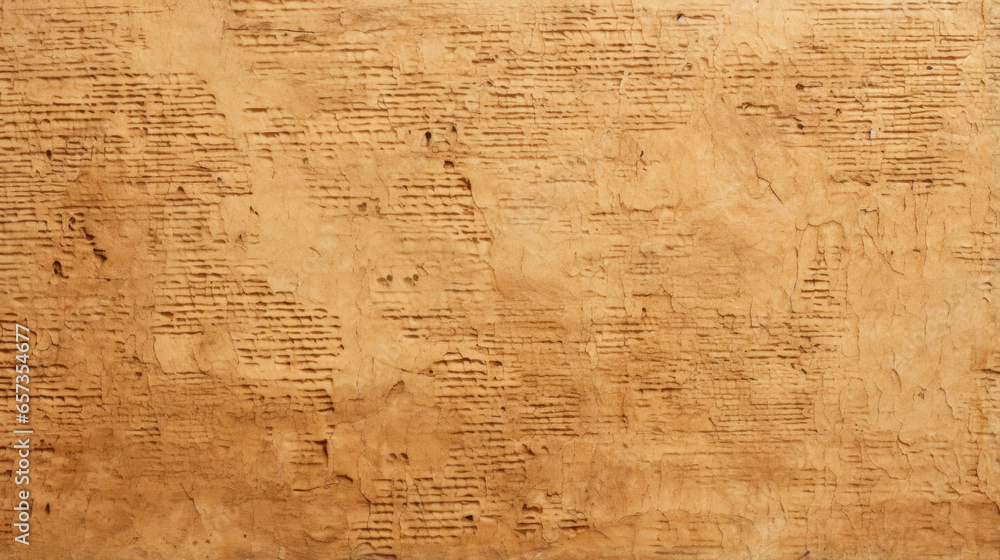 Aufkleber texture of papyrus resembling parchment with its uneven, rough surface and visible fibers. the color