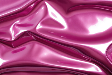 Texture of a patent leather fabric, recognizable by its glossy and reflective surface. This fabric is highly resistant to damage and known for its eyecatching appearance, often used in shoes