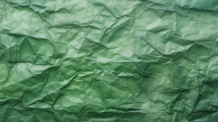 Green crumpled paper texture