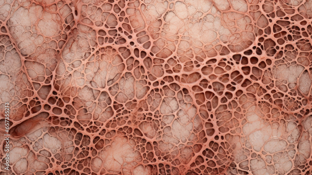 Aufkleber closeup of coral stone with organic textures, showcasing its intricate and detailed patterns. the st