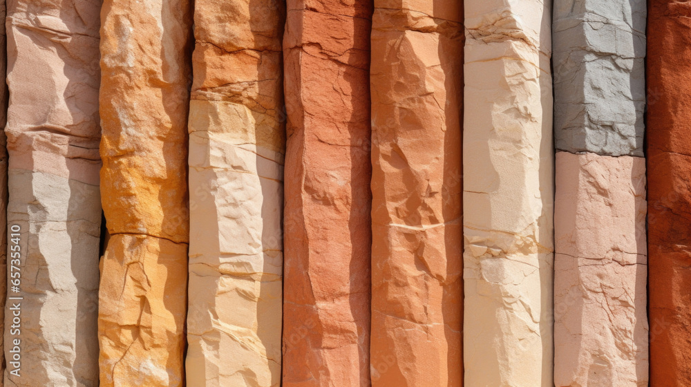 Aufkleber texture of aging sandstone columns, with a combination of fine and co grains and a range of colors f