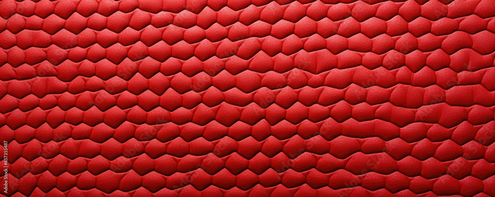 Aufkleber texture of a vibrant red rubber material, its surface adorned with a gridlike pattern that adds stru