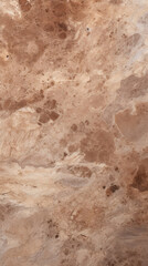 Closeup of Pitted Travertine with a mixture of light and dark brown shades, showcasing its natural pitting and ing. The texture is rough and aged, giving it a rustic appearance.