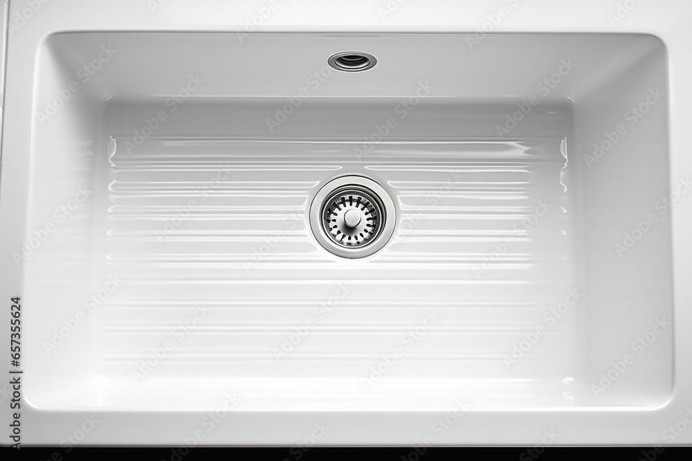 Poster texture of a vitreous china sink with a raised ribbed design and a glossy finish. its subtle texture