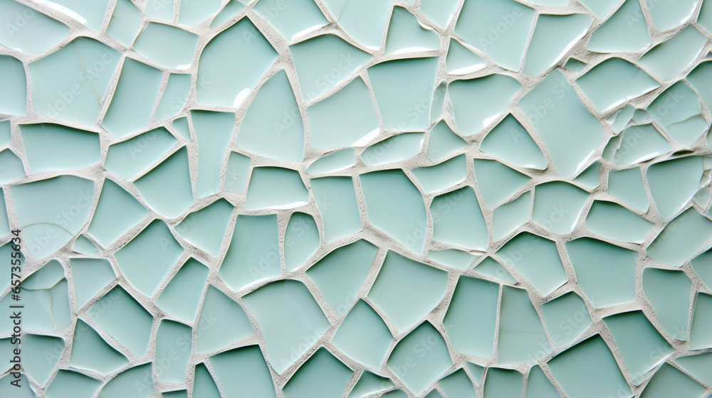 Poster closeup of celadon porcelain with a mosaic crackle texture a mosaiclike pattern of cracks in a soft 
