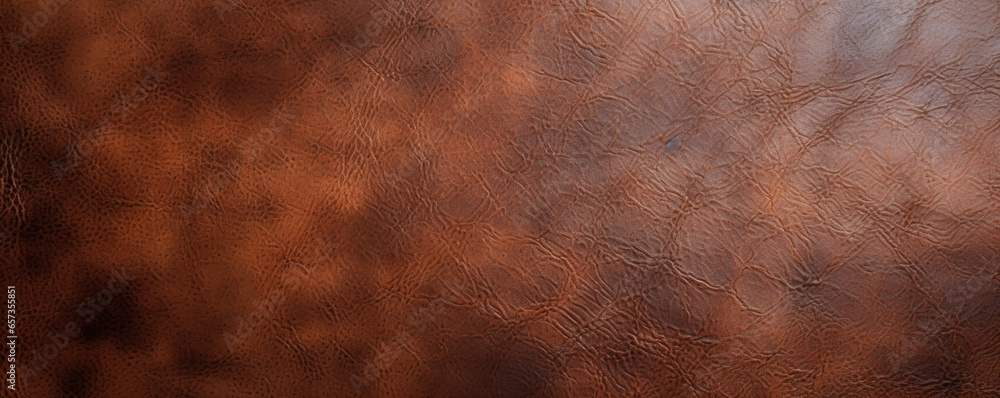 Poster closeup of a semianiline leather with a unique distressed texture, giving it a vintage and wornin lo