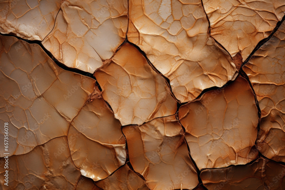 Poster closeup of a cracked seashell surface this shell has a unique texture, with a surface that appears t