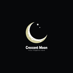 Obraz na płótnie Canvas Crescent moon logo vector graphics