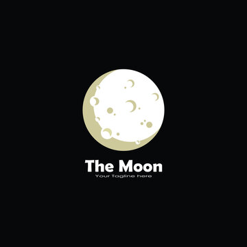 The moon logo design vector graphics