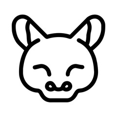 Aardwolf Icon. Animal Head Silhouette Icon Aardwolf. Flat Sign Graph Symbol for Your Website Design, Logo, App, UI.