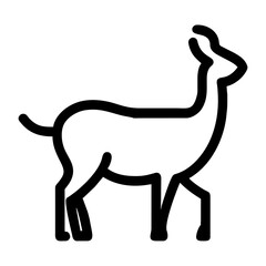 Addax Icon. Animal Head Silhouette Icon Addax. Flat Sign Graph Symbol for Your Website Design, Logo, App, UI.