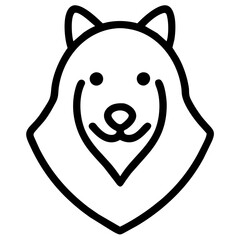 Alusky Icon. Animal Head Silhouette Icon Alusky. Flat Sign Graph Symbol for Your Website Design, Logo, App, UI.