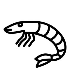 Amano Shrimp Icon. Animal Head Silhouette Icon Amano Shrimp. Flat Sign Graph Symbol for Your Website Design, Logo, App, UI.