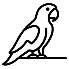 Amazon Parrot Icon. Animal Head Silhouette Icon Amazon Parrot. Flat Sign Graph Symbol for Your Website Design, Logo, App, UI.