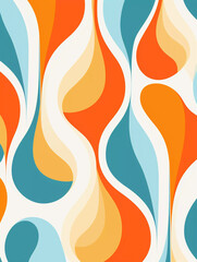 Retro 60s Background: Feminine Color Palette