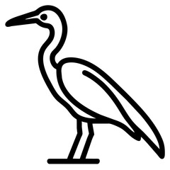 Anhinga Icon. Animal Head Silhouette Icon Anhinga. Flat Sign Graph Symbol for Your Website Design, Logo, App, UI.