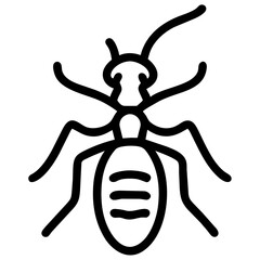 Ant Icon. Animal Head Silhouette Icon Ant. Flat Sign Graph Symbol for Your Website Design, Logo, App, UI.