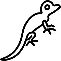 Anole Lizard Icon. Animal Head Silhouette Icon Anole Lizard. Flat Sign Graph Symbol for Your Website Design, Logo, App, UI.