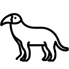 Anteater Icon. Animal Head Silhouette Icon Anteater. Flat Sign Graph Symbol for Your Website Design, Logo, App, UI.