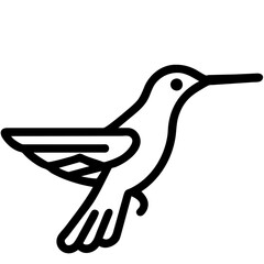 Anna S Hummingbird Icon. Animal Head Silhouette Icon Anna S Hummingbird. Flat Sign Graph Symbol for Your Website Design, Logo, App, UI.
