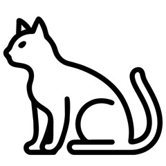 Cat Icon. Animal Head Silhouette Icon Cat. Flat Sign Graph Symbol for Your Website Design, Logo, App, UI.