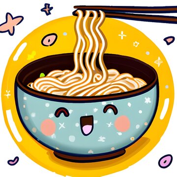 cute kawaii ramen illustration, ramen bowl art, ramen, cute kawaii illustration, cute kawaii illustrations of food, cute kawaii illustration, cute kawaii noodle illustration, kawaii art