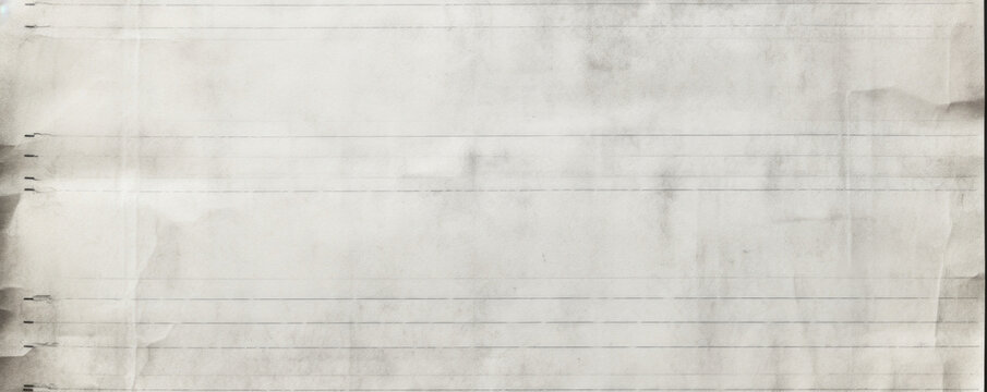 Closeup of a lined notebook paper with a faded grey color and faint intersecting lines, giving it a vintage appearance.