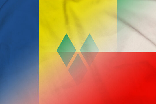 Saint Vincent and the Grenadines and Poland state flag transborder relations POL VCT