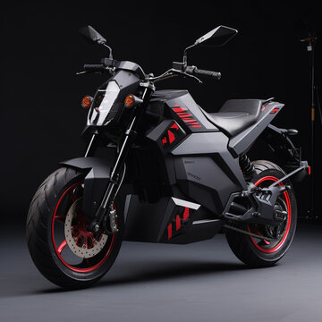 motorcycle with futuristic stylish design