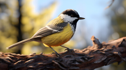 Obraz premium Small bird with tree branch