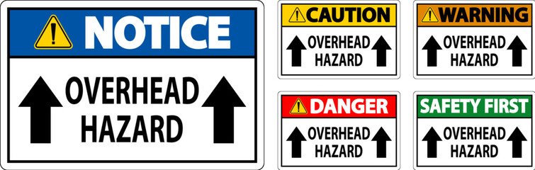 Caution Sign Overhead Hazard