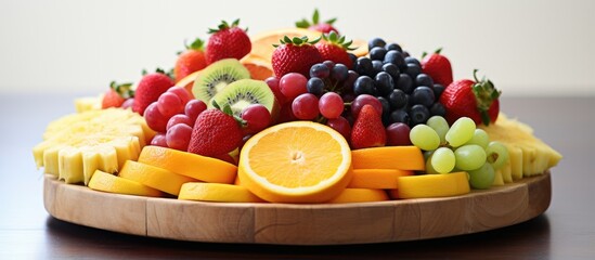 Fruit platter With copyspace for text