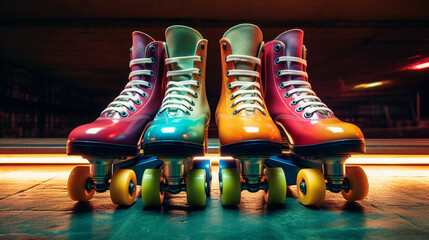 Ready to Roll. Lace up and get ready to roll on a smooth rink or pavement.
