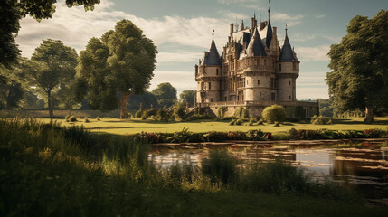 Obraz premium Castle Majesty: Impressive Castle Haven. Discover castle majesty in this impressive dwelling