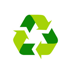 Recycling, reuse, recycle icon vector in flat style. Arrow symbols that form a rotating triangle