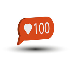 Social media Icon like 100. Vector illustration. EPS 10.