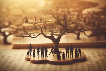 Genealogy tree concept illustration 