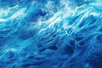 Obraz premium Abstract Blue Texture Background: Captivating Tranquility and Depth of an Ocean Wave, generative AI