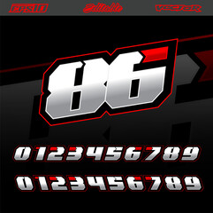 Racing sport number start vector