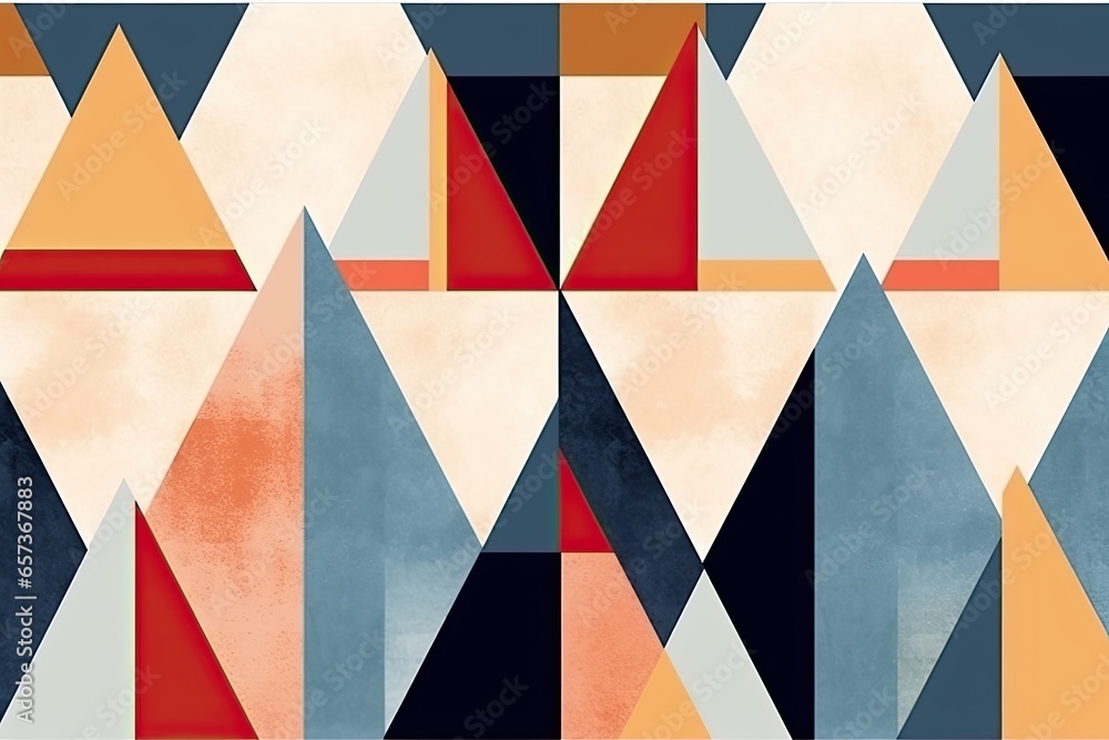Poster scandinavian-inspired abstract geometric background: minimalistic patterns for a contemporary design