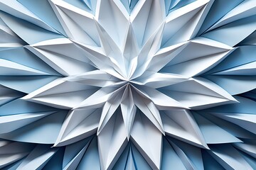 Abstract Geometric Background: Intricate Origami Folds Depicting Balance and Precision, generative AI