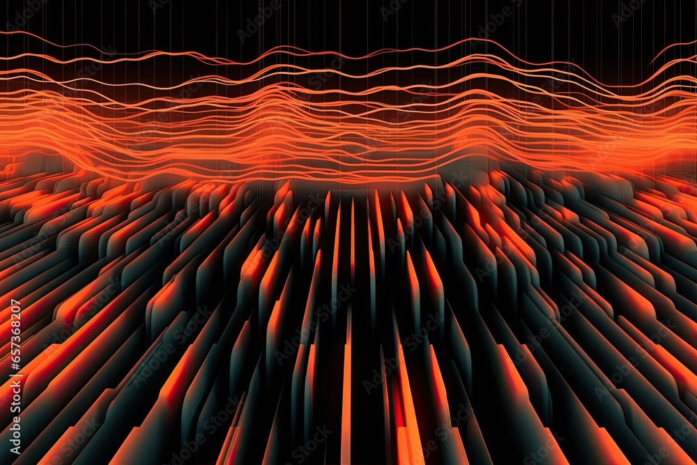 Poster abstract lines background: rhythmic symphonies of synchronicity and structured orchestral harmony, g