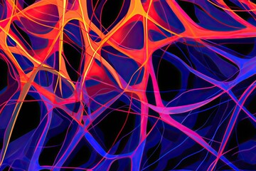 Energetic and Vibrant Abstract Lines: Rhythm and Flow of Electric Jazz Performance - A Symbolic Background, generative AI