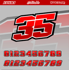 Racing sport number start vector