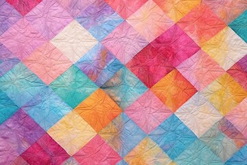 Abstract Multicolor Patchwork Quilt Inspired Background: Delightful & Unexpected Combinations, generative AI
