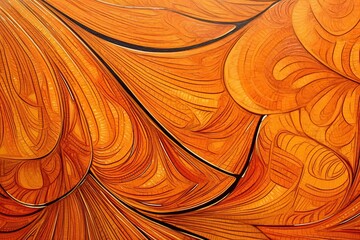Abstract Orange Background: Inspiring Monarch Butterfly Wing Patterns, generative AI