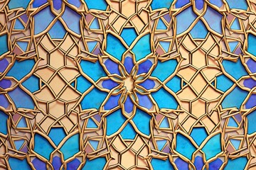 Moroccan Tile Design: Abstract Pattern Background Illustrating the Intricate Beauty, generative AI