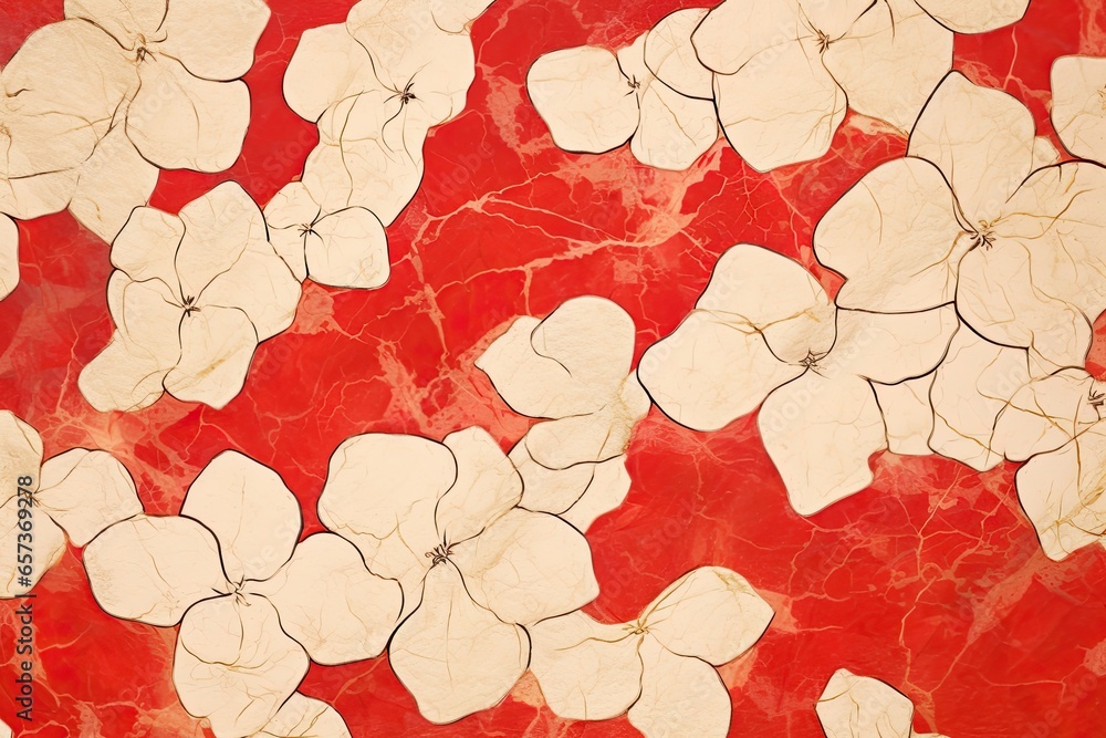 Aufkleber abstract red and white background: exploring dynamic contrast in modernist art, generative ai