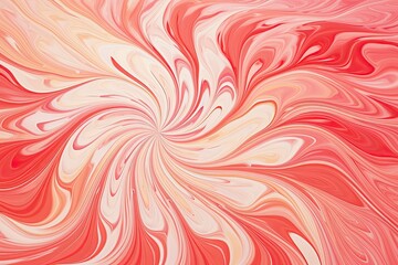Abstract Red and White Peppermint Candy Swirls: Captivating Background Image, generative AI