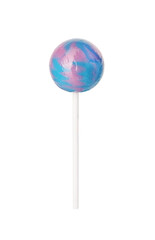 Tasty colorful lollipop isolated on white. Confectionery product